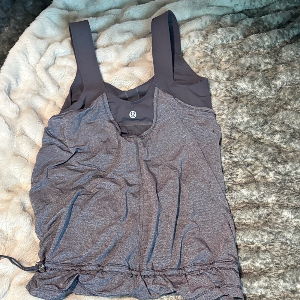 lululemon athletica Charcoal Heather Support Tank